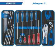 KING TONY 934188MRVD Набор инструментов &quot;&quot;FOCUS&quot;&quot; для тележки, 11 ложементов, 188 предметов