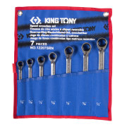 KING TONY 12207SRN KING TONY Набор комбинированных трещоточных ключей, 3/8&quot;&quot;-3/4&quot;&quot;, чехол из теторона, 7 предметов