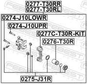 Febest 0277CT30RKIT Скоба заднего тормозного суппорта (комплект)