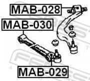 Febest MAB028 Сайлентблок переднего нижнего рычага