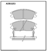 ALLIED NIPPON ADB3253 Колодки тормозные дисковые