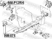 Febest NMP12RH Подушка двигателя правая (гидравлическая)