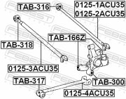 Febest TAB300 Сайлентблок задней цапфы