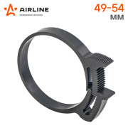 AIRLINE ADHC010 Хомут 49-54/9 мм, силовой зубчатый замок, пластик (ПА66) черный (ADHC010)