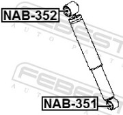 Febest NAB351 Сайлентблок заднего амортизатора