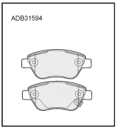 ALLIED NIPPON ADB31594 Колодки тормозные дисковые