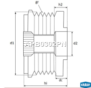Krauf APB0302PN Шкив обгонный генератора