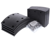 MEGAPOWER Automotive 35033012 Накладка тормозной колодки КАМАЗ-53215,65115 (13-) сверленая расточен.компл.8шт.с заклеп. MEGAPOWER