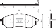 Sangsin brake SP1249 Колодки тормозные передние SP1249