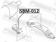 Febest SBM012 Подушка двигателя задняя