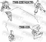 Febest TMBZZE142ATR Сайлентблок задней подушки двигателя