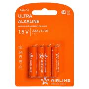 AIRLINE AAA04 Батарейки LR03/AAA щелочные 4 шт. блистер (AAA-04)