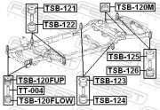 Febest TSB123 Подушка рамы