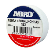 ABRO ET91220WHR Изолента 19 мм*18.2 м &quot;ABRO&quot; (белый)