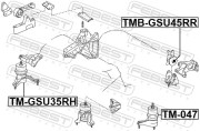 Febest TMBGSU45RR Сайлентблок задней подушки двигателя