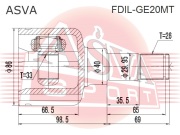 ASVA FDILGE20MT ШРУС ВНУТРЕННИЙ ЛЕВЫЙ 33x40x26