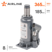 AIRLINE AJB08S Домкрат бутылочный 8т 185-365мм