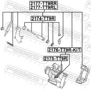 Febest 2177TT9RR Суппорт тормозной задний правый