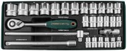 Jonnesway S04H4728S Набор головок торцевых 1/2&quot;&quot;DR, 8-34 мм, 28 предметов