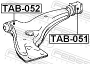 Febest TAB052 Сайлентблок передний переднего рычага