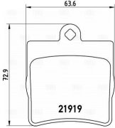 Trialli PF4057 Колодки торм. для а/м Mercedes C (W202) (93-)/E (W210) (95-) диск. зад. (PF 4057)