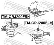 Febest TMGRJ200FLH Подушка двигателя левая (гидравлическая)