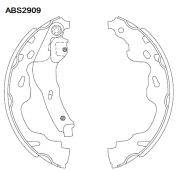 ALLIED NIPPON ABS2909 Колодки  торм. барабан.
