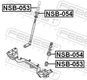 Febest NSB053 Втулка передней тяги