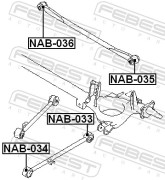 Febest NAB035 Сайлентблок заднего поперечного рычага