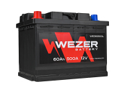 WEZER WEZ60500L АКБ 60А/ч 500А 12V прямая полярн. стандартные клеммы