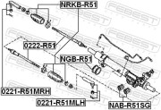 Febest NABR51SG Сайлентблок рулевой рейки (комплект)