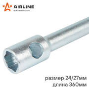 AIRLINE AKB08 Ключ баллонный торцевой кованый 24*27*360мм (AK-B-08)