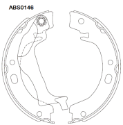 ALLIED NIPPON ABS0146 Колодки  торм. барабан.