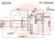 ASVA HYXDA44 ШРУС НАРУЖНЫЙ 23X50X25