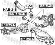 Febest 0320RR1R Опора шаровая заднего рычага