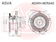 ASVA ADWH8ERA45 СТУПИЦА ПЕРЕДНЯЯ