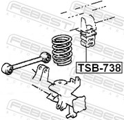 Febest TSB738 Отбойник задней пружины