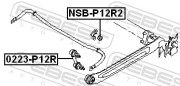 Febest NSBP12R2 Втулка заднего стабилизатора D22