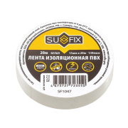 SUFIX SF1047 Изолента ПВХ 15мм х 20м - белая