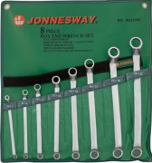 Jonnesway W23108S Набор ключей гаечных накидных изогнутых 75° в сумке, 6-22 мм, 8 предметов