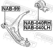 Febest NAB040RH Сайлентблок задний переднего правого рычага