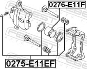 Febest 0275E11EF Ремкомплект суппорта тормозного переднего