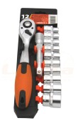 Lavita LA5000121 Набор трещотка+головки мм, 72z ,1/2&quot;&quot;, 12пр.