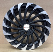 Powcan 01338730 Диск литой 6.5x15 4/100 ET35 DIA67.1 Матово-черный полированный