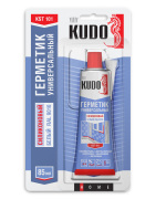 Kudo KST101 Герметик силиконовый универсальный, белый, 85 мл