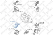 Stellox 2517215SX подушка двигателя передняя! Honda Civic EU/EP/ES 2001-2006