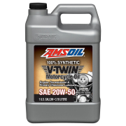 AMSOIL MCV1G Мотоциклетное масло AMSOIL Synthetic V-Twin Motorcycle Oil SAE 20W-50 (3,78л)