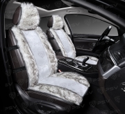 PSV 137739 Накидки в машину универсальные меховые PSV Mutton Premium FRONT (Бело-Серый), 1 штука