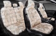 PSV 137725 Накидки в машину универсальные меховые PSV Mutton Extra (Бело-Коричневый), комплект на весь салон