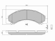 Sat ST0446537230 Колодки тормозные перед